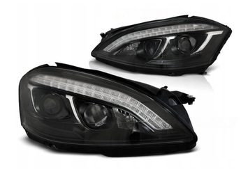 Lygter Mercedes W221 S-klasse 05-09 Sort Led Afs