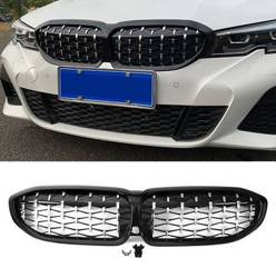 GRILL BMW 3ER G20 G21 19-20 DIAMANT KROM SORT
