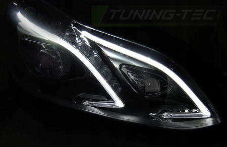 LYGTER MERCEDES W212 13-16 SORT DRL FULD LED LIFT