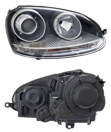 Forlygter VW Golf 5 V GTI look SORT