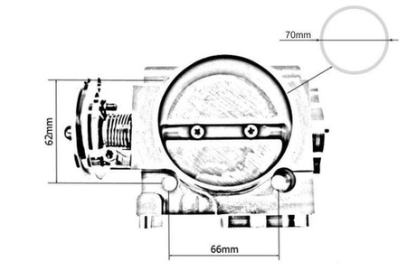 TurboWorks Subaru WRX STI EJ20 EJ25 GDA GDB 70 mm spjældhus