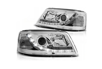 Lygter Forlygter Ny Vw T5 03-09 Krom Led Drl