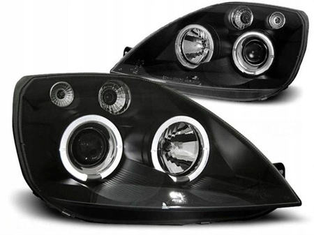 Ford Fiesta mk6 forlygter 02-05 ringi sort
