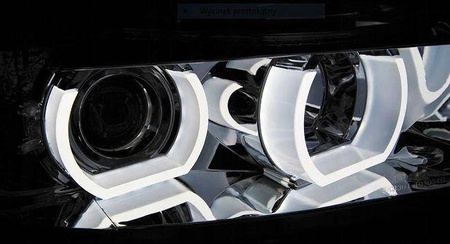 Bmw E90 E91 forlygter 05-08 kromringe 3d
