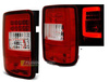 LED-lys Vw Caddy 03-14 rød hvid led-bar