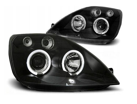 Ford Fiesta mk6 forlygter 02-05 ringi sort
