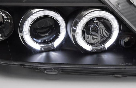 Lamper Forlygter Dacia Logan 04-08 Angel Eyes Black