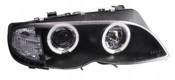 Forlygter BMW E46 RINGI BLACK Seda forlygter