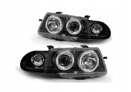 Forlygter Opel Astra F BLACK RINGI