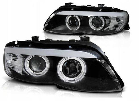 Bmw X5 E53 03-06 xenon-forlygter med sort ring