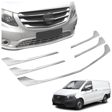 Grillbeklædning Mercedes Vito W447 14+ Krom