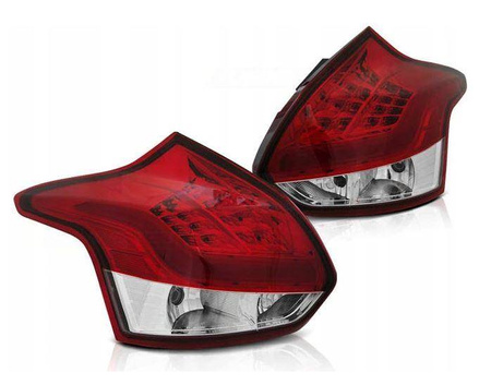 Ford Focus 3 11-14 hb røde hvide led-lygter