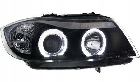 Forlygter Forlygter BMW E90/E91 Sorte ringe
