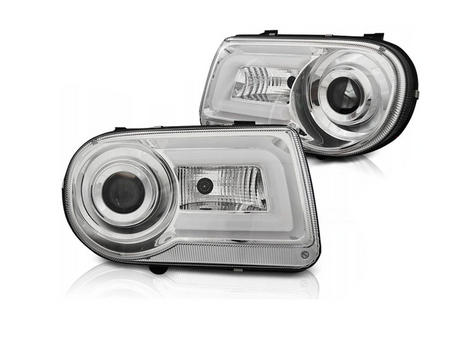 Forlygter Chrysler 300c 05-10 krom rør led