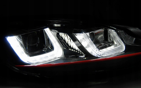 Lygter Vw Golf Vi 6 08-12 U-type Sort Rød Linje Drl