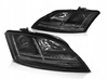 Audi TT forlygter 06-10 8j sort led dts