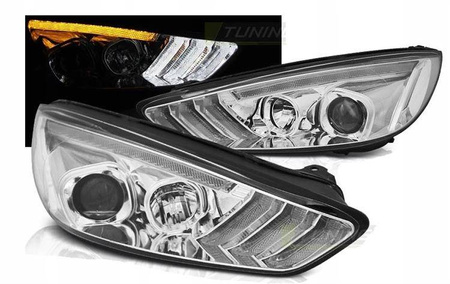 Ford Focus III mk3 15-18 krom drl led dts-lygter