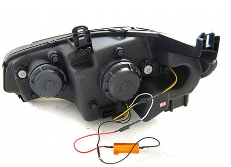 Forlygter BMW X5 E70 07-13 DRL SORT 3D