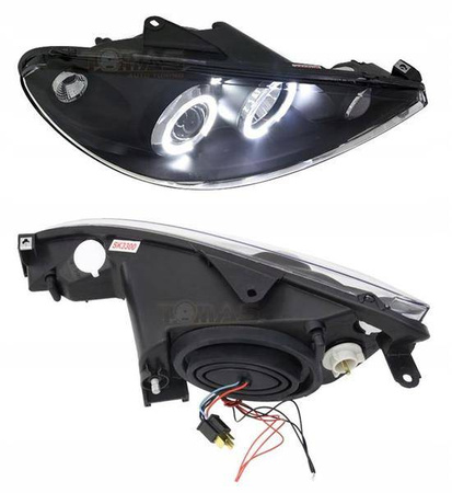Peugeot 206 BLACK RINGI forlygter