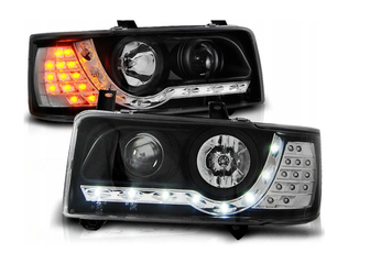 Forlygter Vw T4 90-03 Transporter Dagslys Sort
