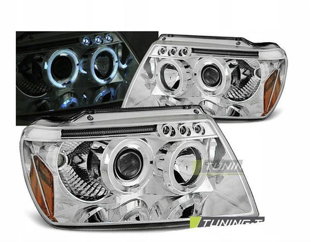 Chrysler Jeep Grand Cherokee krom lygteglas