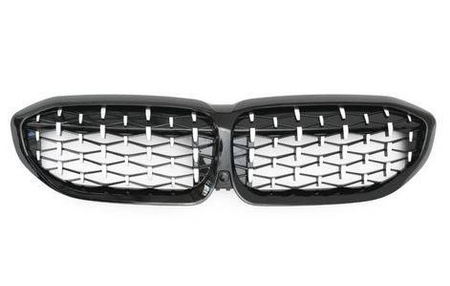 GRILL BMW 3ER G20 G21 19-20 DIAMANT KROM SORT