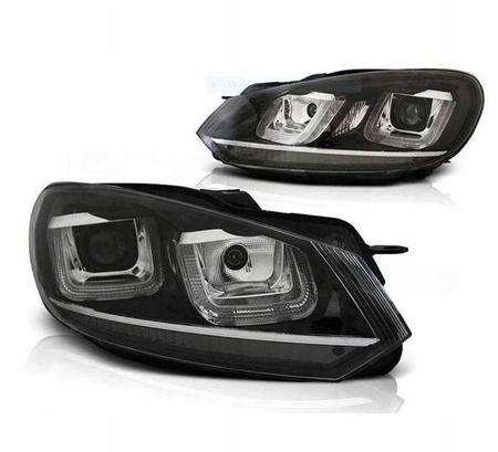 Lygter Vw Golf 6 VI 08-12 led sort drl silver line