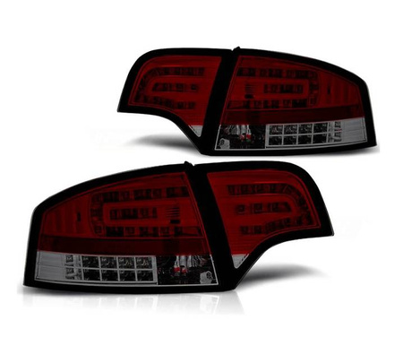 Audi A4 B7 04-08 Sedan Røde røgfarvede led-lygter