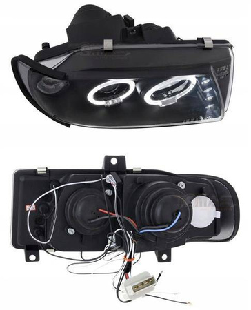 Forlygter Seat Ibiza Cordoba 6K SORT RING
