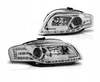 Forlygter Audi A4 B7 04-08 led-rør krom