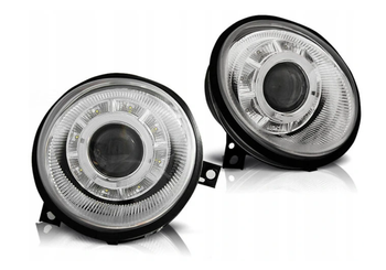 Forlygter Vw Lupo 98-05 Chrome Led Ringi