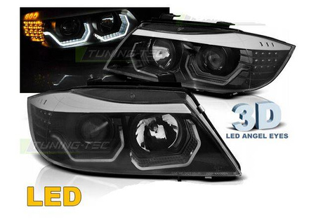 Bmw E90 E91 05-08 3d led sorte ringlys