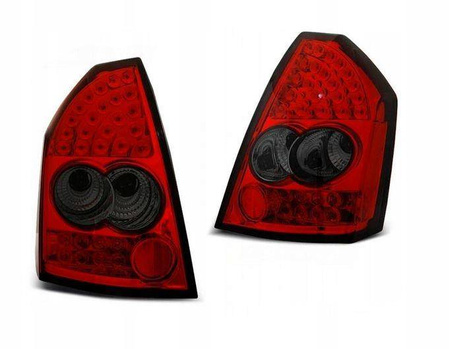 Chrysler 300c 04-08 røde røgfarvede led-lamper
