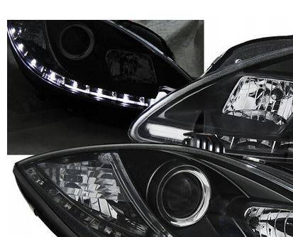Forlygter Seat Leon Altea 09-12 Dagslys Sort