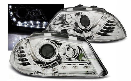 Seat Ibiza 6l 02-08 led-forlygter i krom