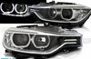 Forlygter BMW F30 F31 Angel Eyes LED Sort
