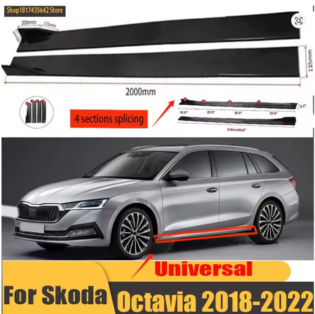 SKODA OCTAVIA MK4 indstigningsplade blank sort
