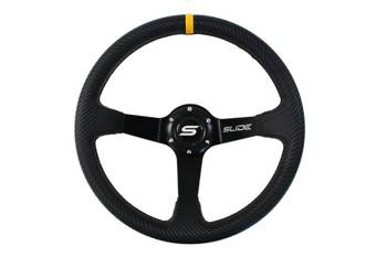 Styr SLIDE 350mm offset:80mm Carbon Yellow Strip