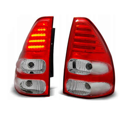 LED-lamper Toyota Land Cruiser 120 03-09 Rødhvid