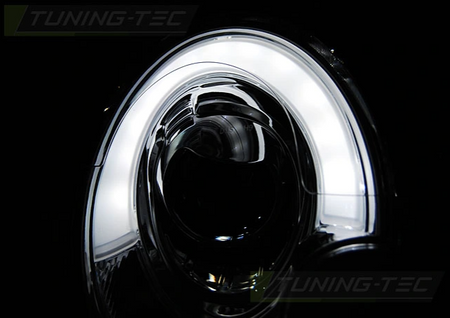Mini Cooper forlygter 06-14 krom led