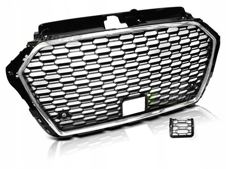 Frontgitter Audi A3 8v 17- RS3 Style Krom Sort