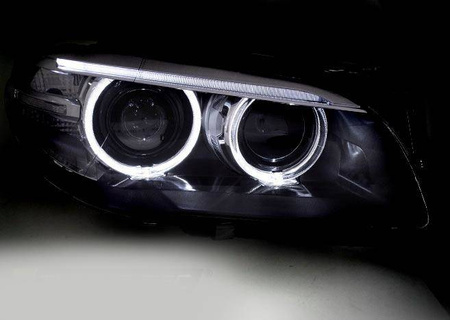 F10 F11 forlygter 10-13 RINGI LED DRL SORT X