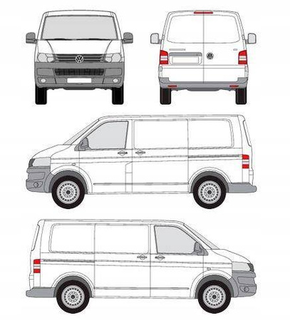 Platform til tagbagagebærer VW T5 T6 L1H1