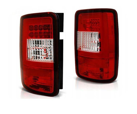 LED-lys Vw Caddy 03-14 rød hvid led-bar