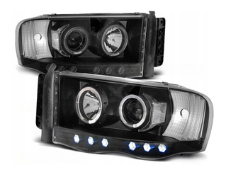 Forlygter Ny Dodge Ram 02-06 Ringi Sort