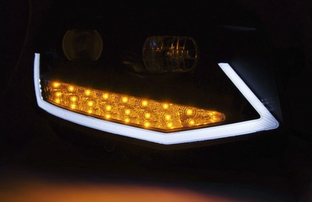 Forlygter Vw T6 15- Sort rørlys Led Drl