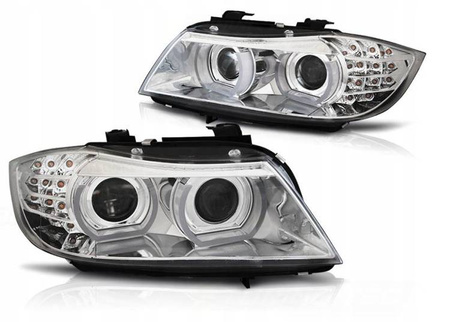 Bmw e90/e91 09-11 hid drl krom led blinklys