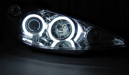 Forlygter Peugeot 206 02- Ringi Ccfl Chrome