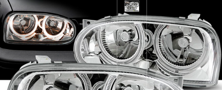 VW Golf III forlygter CHROM RINGI