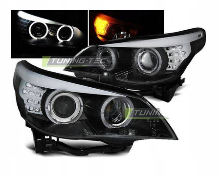 Forlygter BMW E60/E61 03-07 sort